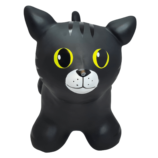 šokliukas juoda pripučiama katė