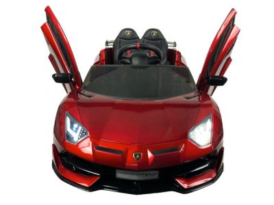 Elektromobilis Lamborghini Aventador raudonas