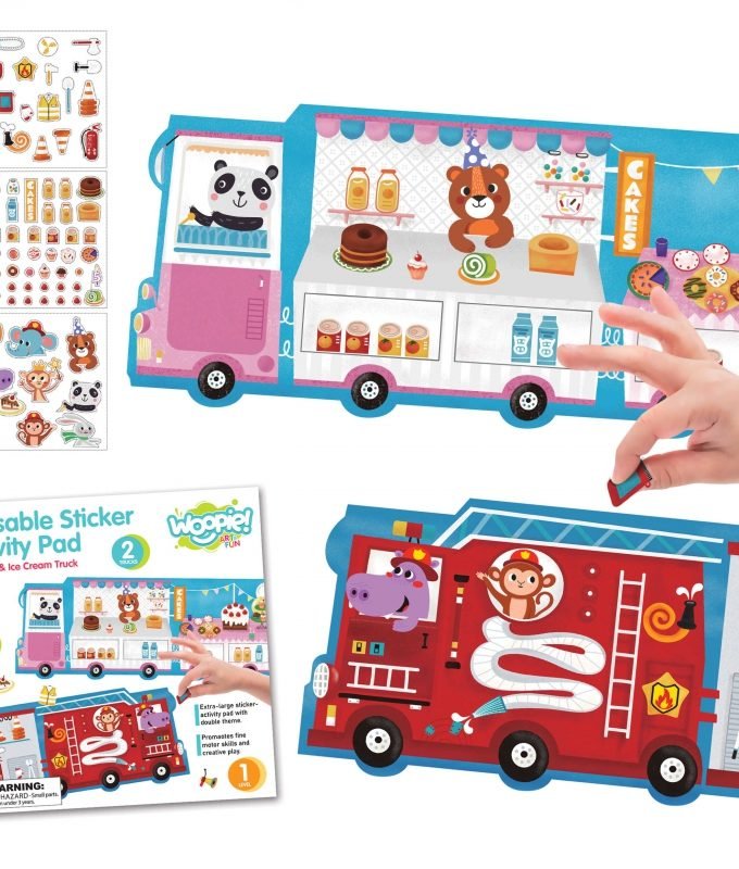 WOOPIE ART&FUN daugkartiniai lipdukai 77 vnt.