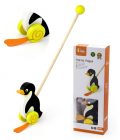 Viga Toys medinis stumiamas pingvinas